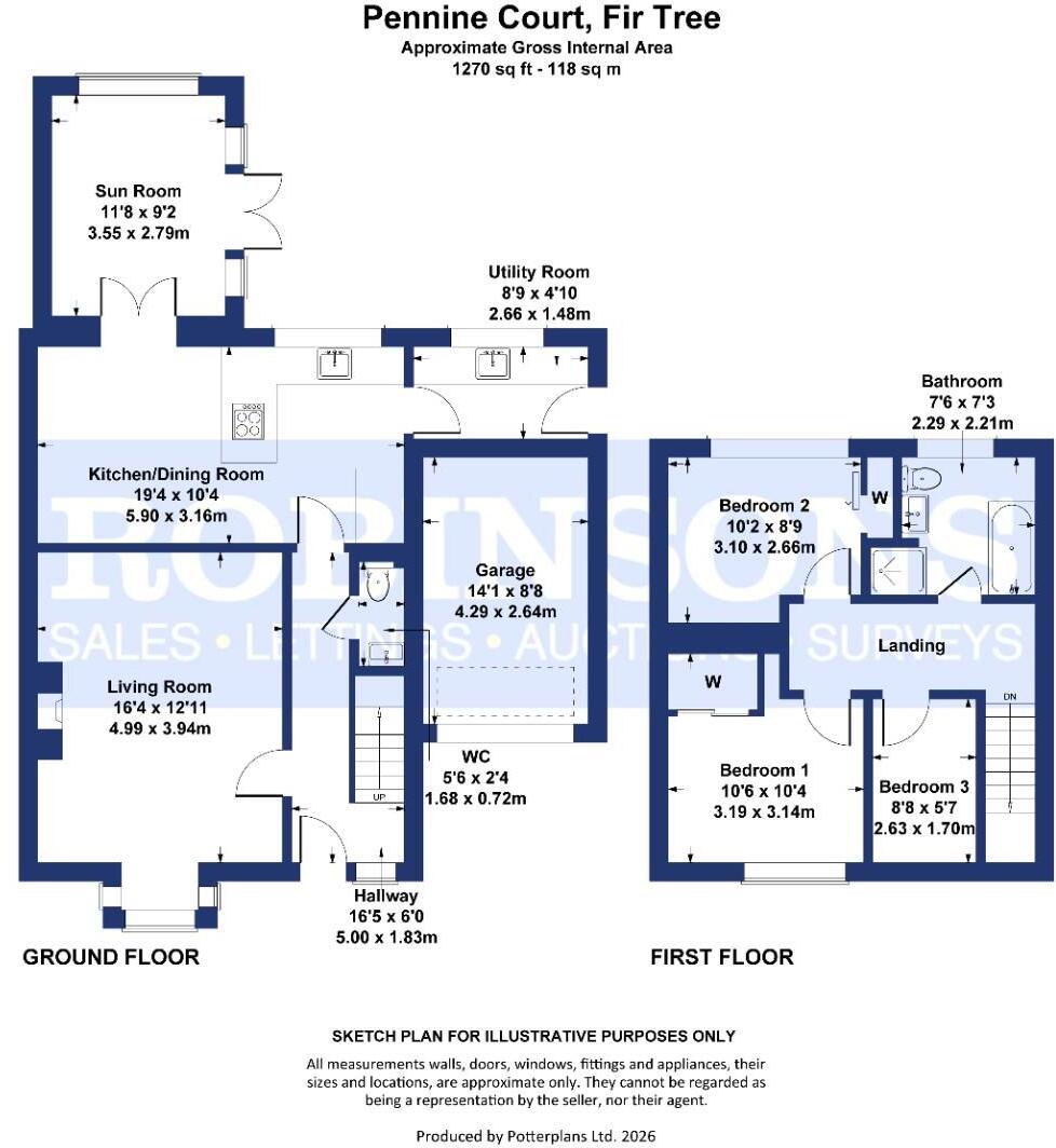 Pennine Court, Fir Tree, Crook floorplan