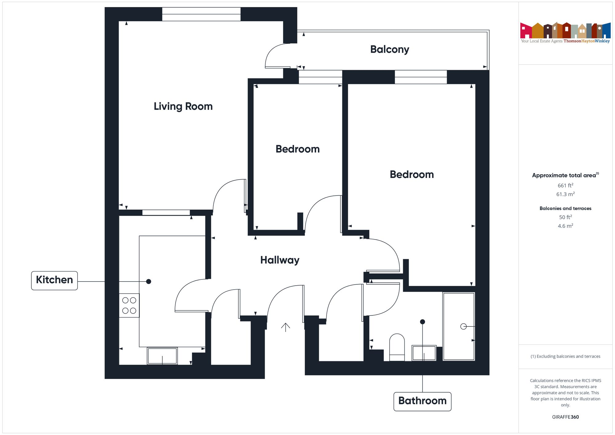 Flat 15, Ashleigh Court, Arnside floorplan