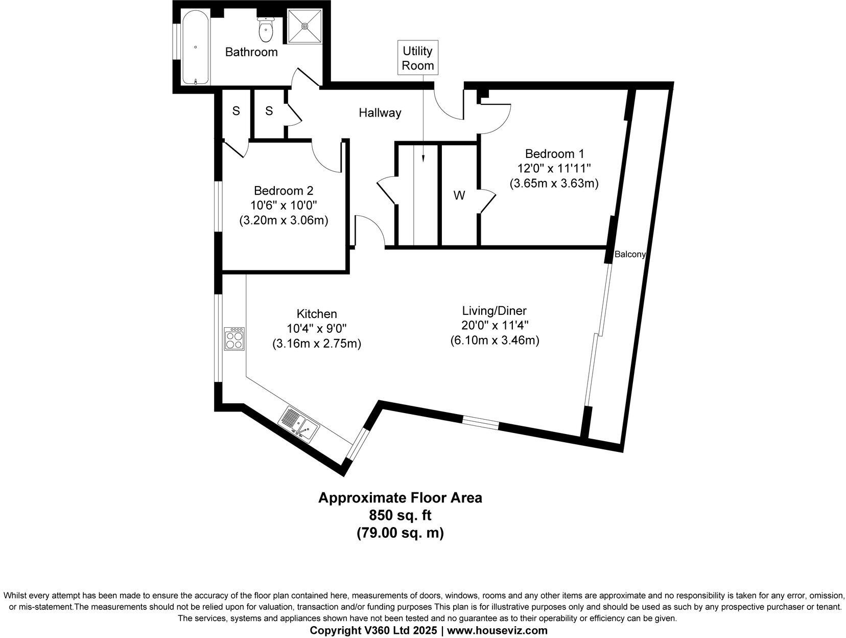 57 Marine Drive, Colwyn Bay, LL28 floorplan