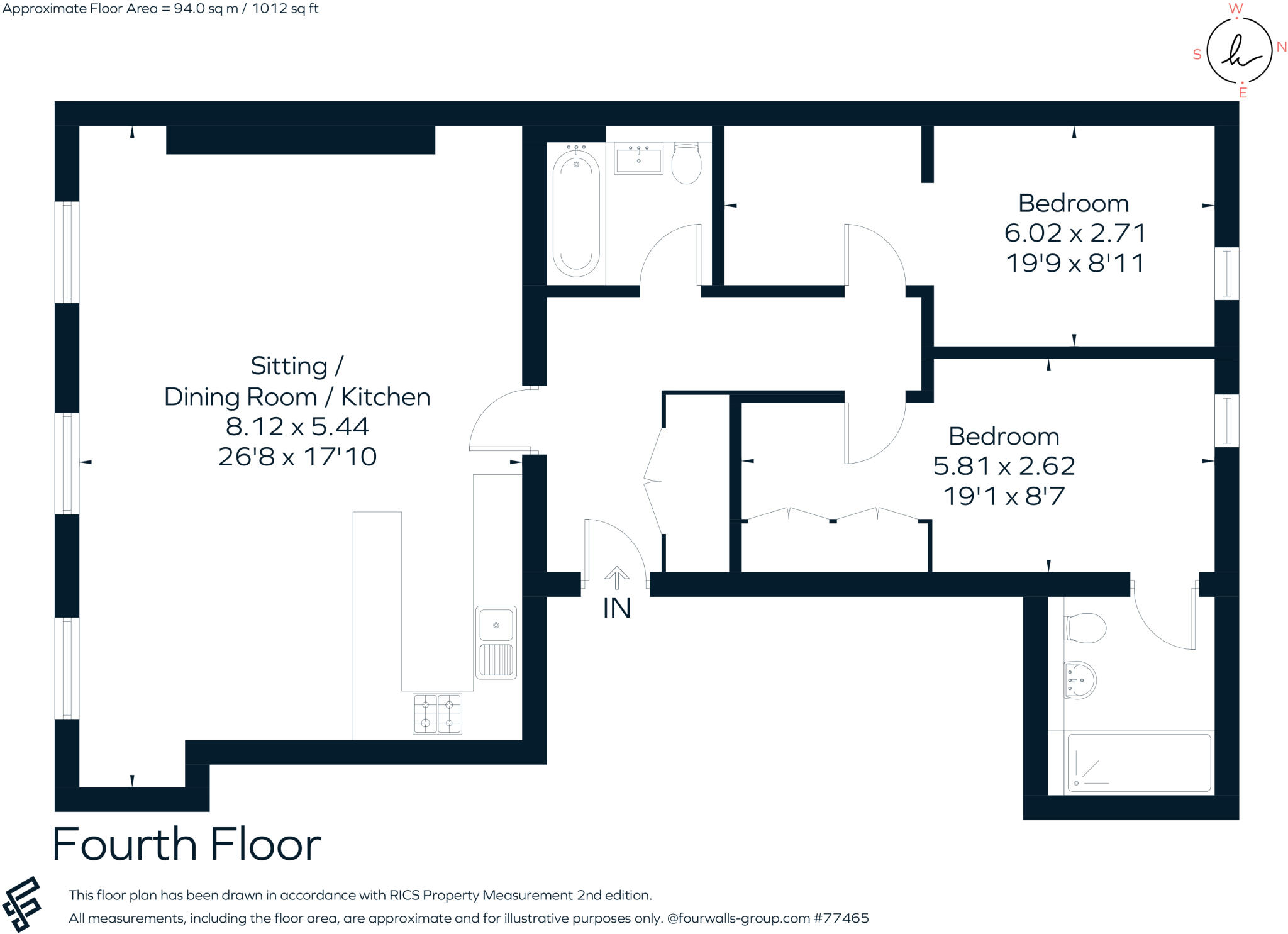 Queens Gardens, Hove, BN3 floorplan