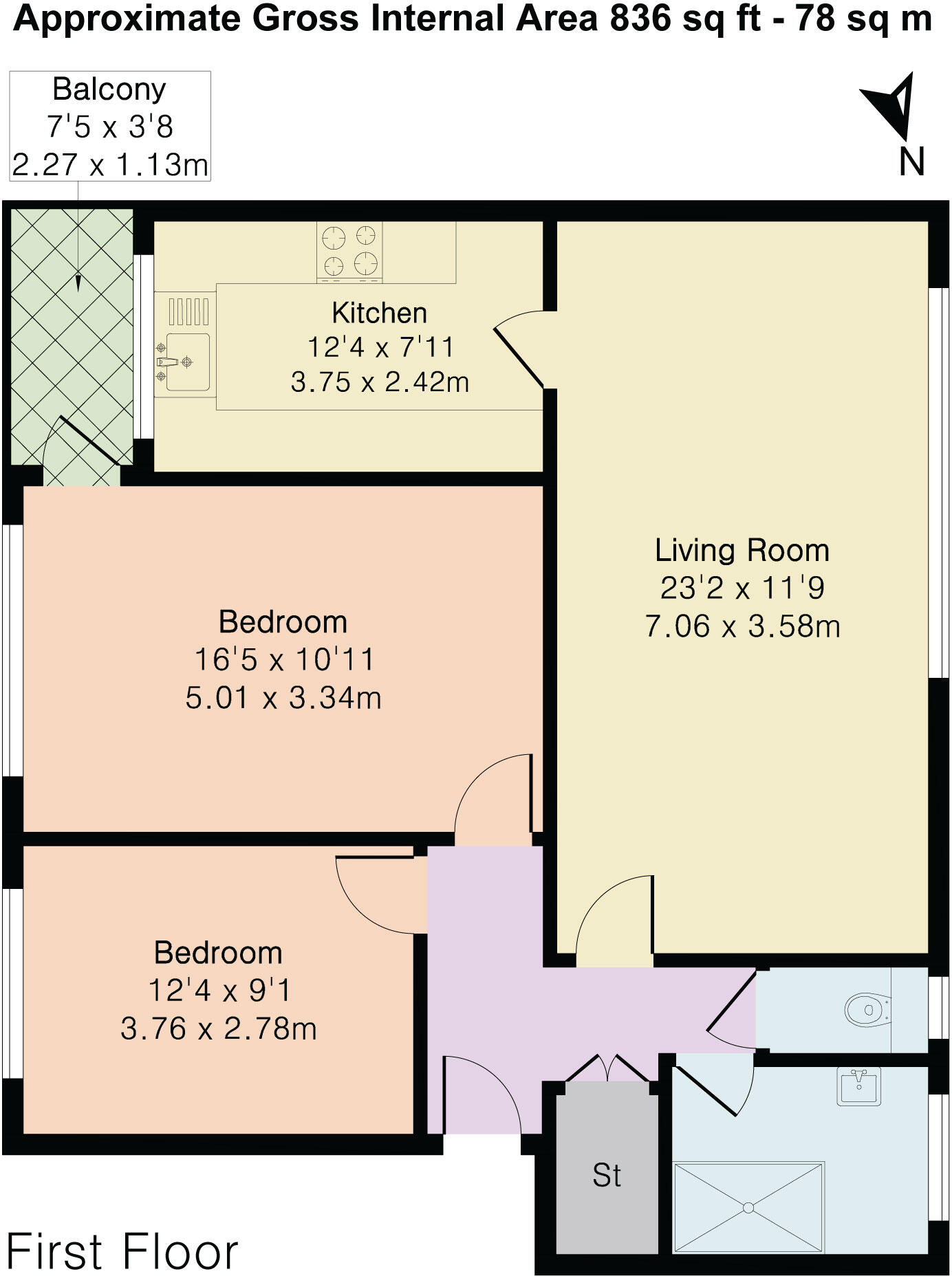 Marlborough Court, Village Road, Enfield floorplan