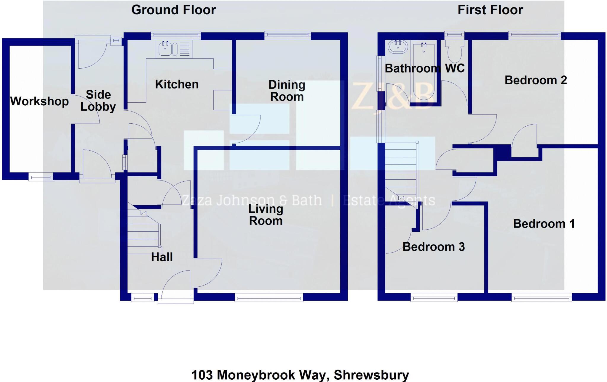 Moneybrook Way, Meole Brace, Shrewsbury, SY3 9NP floorplan