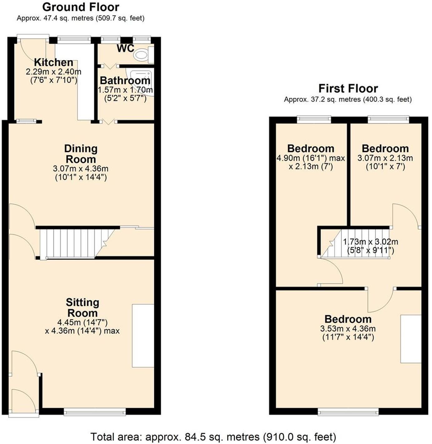 Hamilton Street, Atherton, M46 floorplan