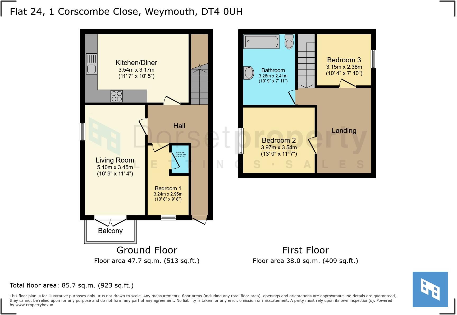 Corscombe Close, Weymouth, Dorset, DT4 floorplan
