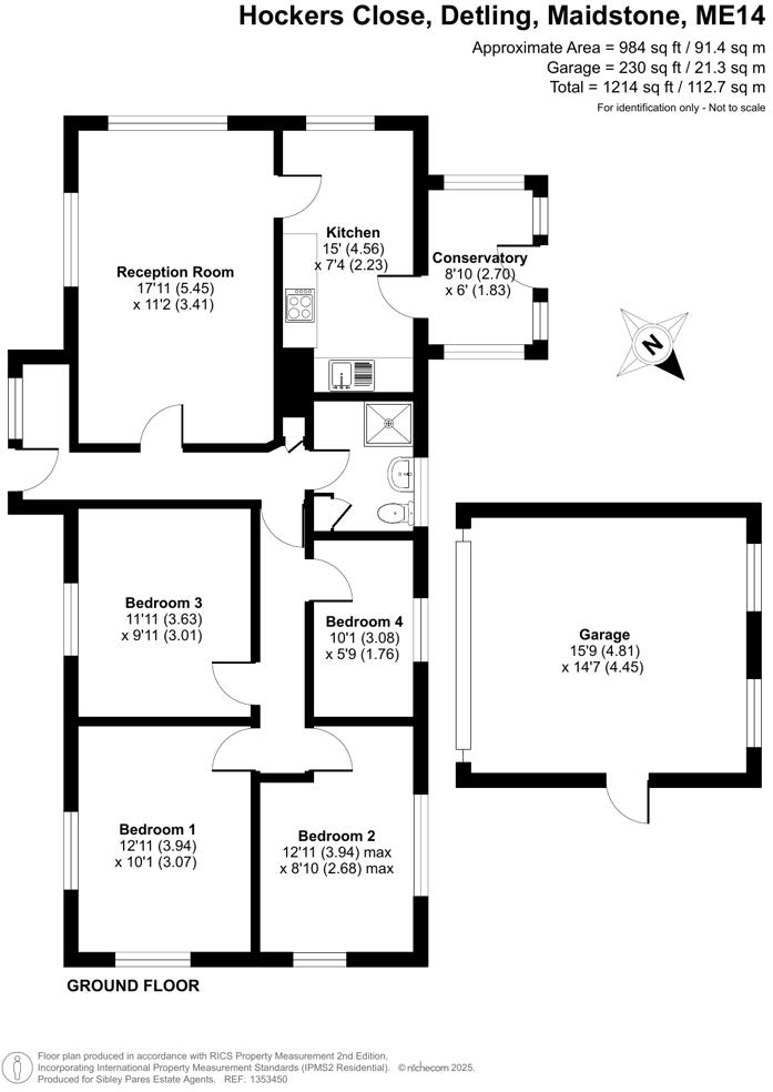 Hockers Close, Detling, Maidstone, Kent, ME14 3JR floorplan