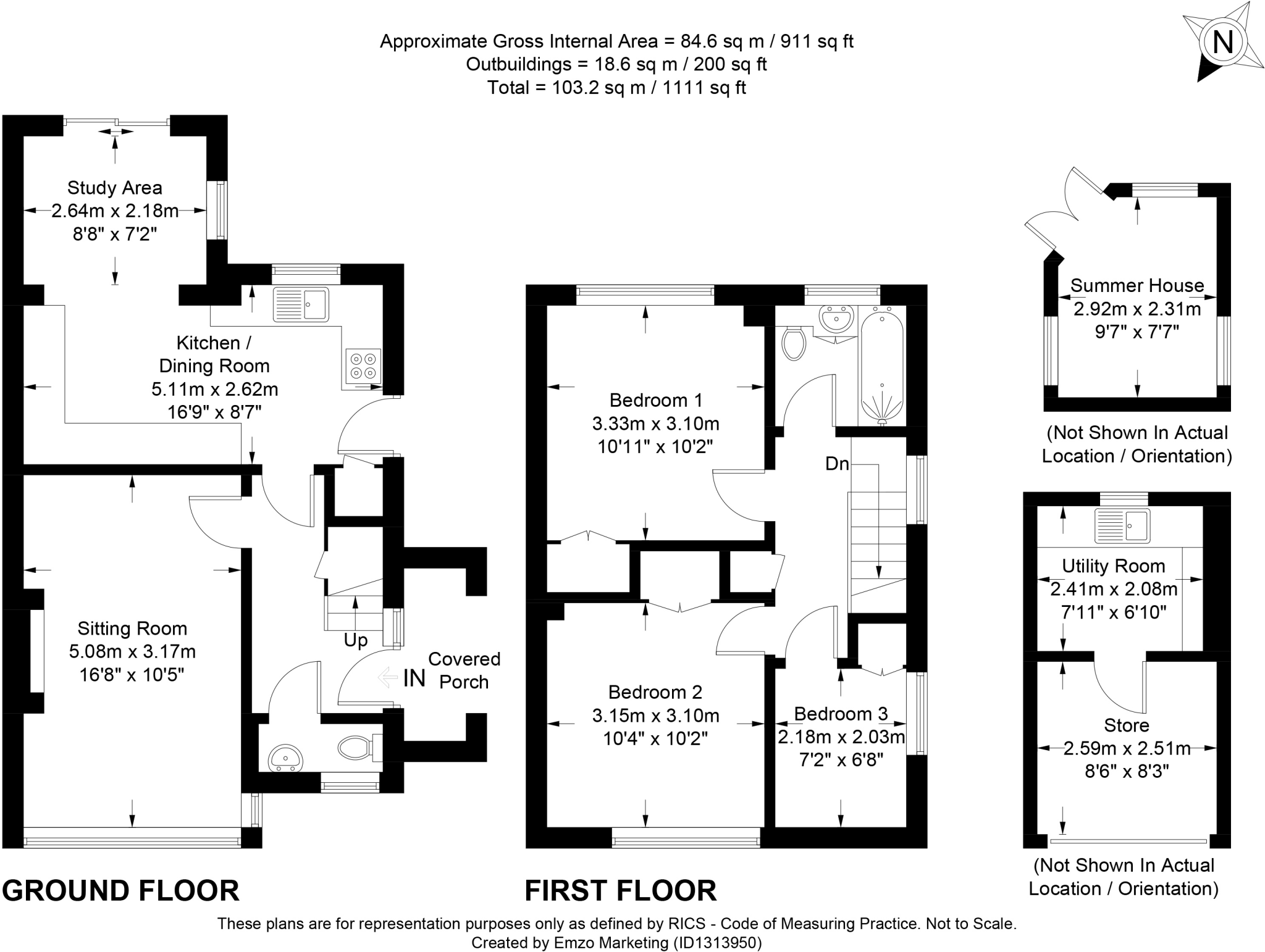 Goring Field, Teg Down floorplan