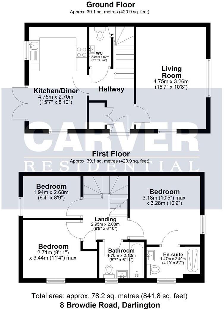 Browdie Road, Darlington floorplan