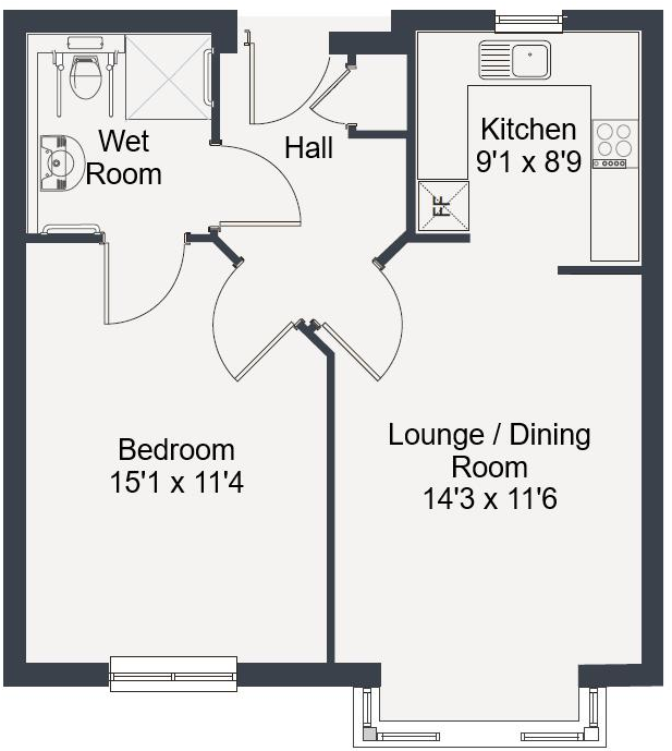 Roundhay Avenue, Peacehaven floorplan