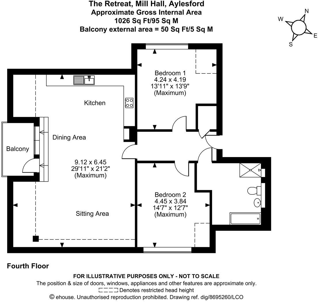 The Retreat, 94 Mill Hall, Aylesford floorplan