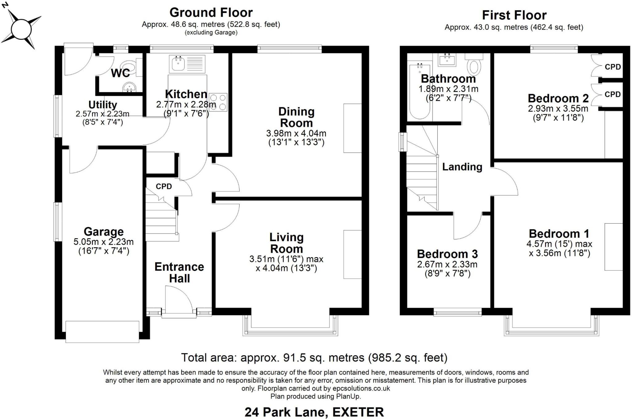 Park Lane, Pinhoe, Exeter EX4 9HL floorplan