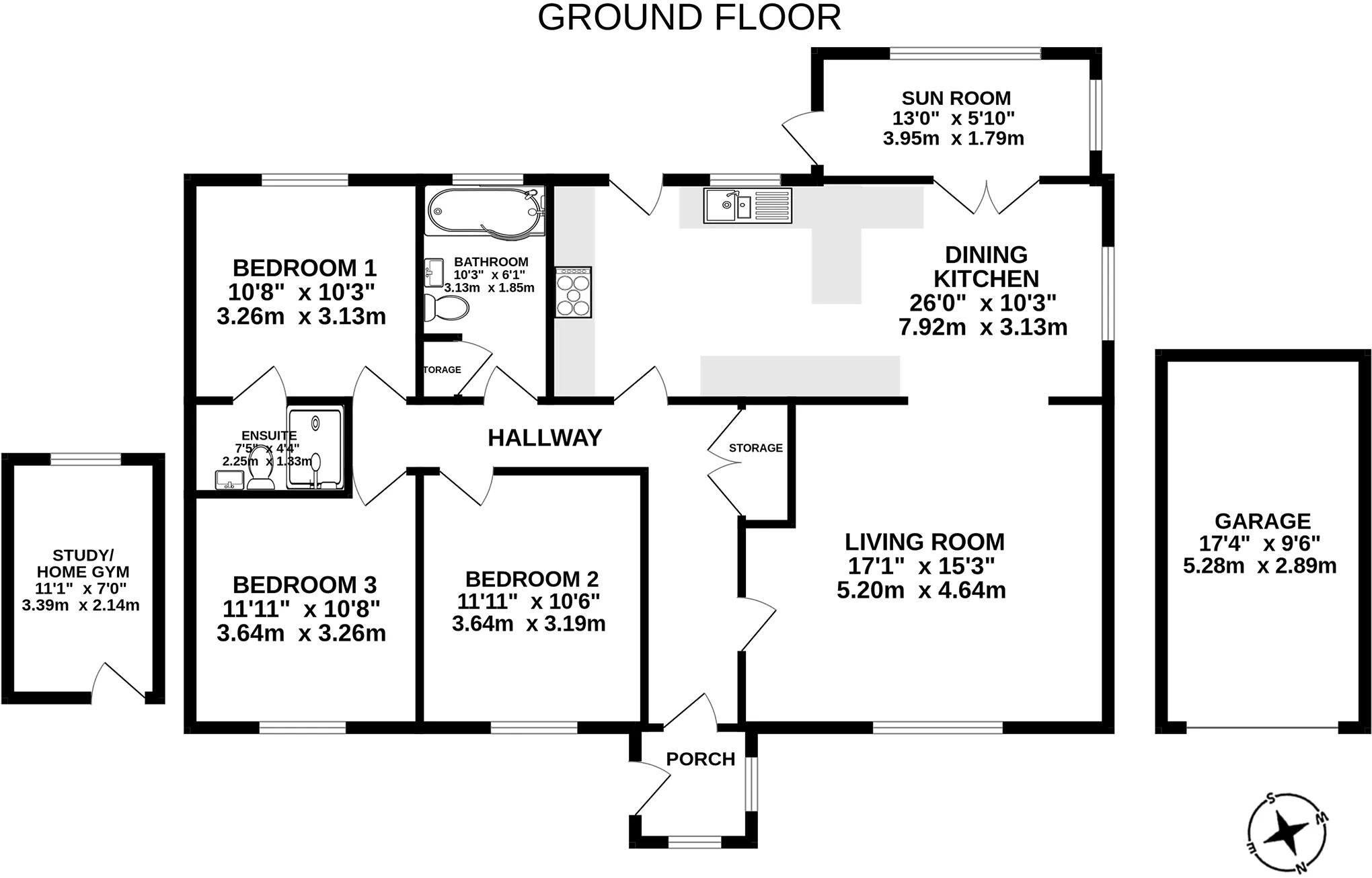 11, Fairway Close, Port Erin floorplan
