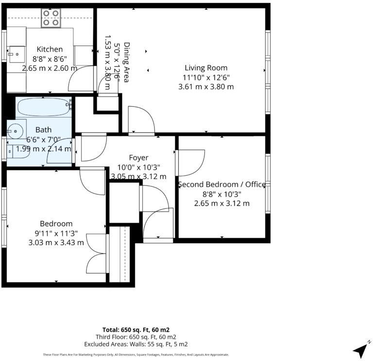 3/7 Murieston Road , Edinburgh , Midlothian , EH11 2JJ floorplan