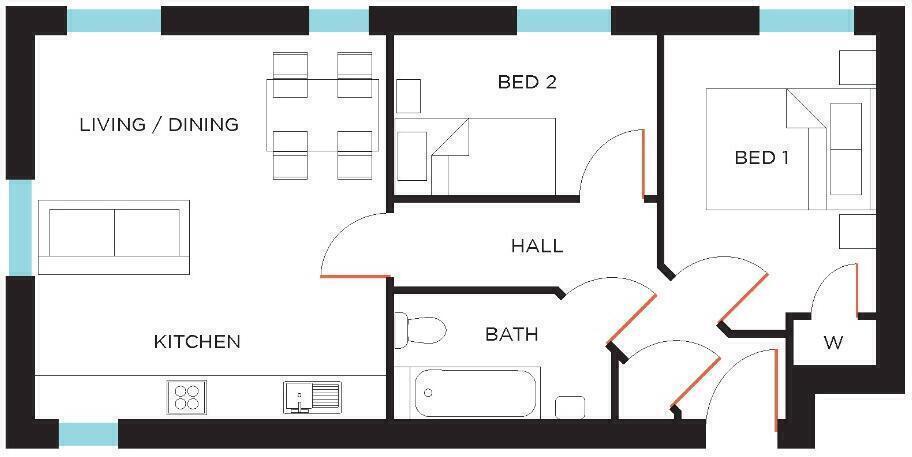 Ridings Apartments, Marksman Close, Mansfield, NG18 floorplan