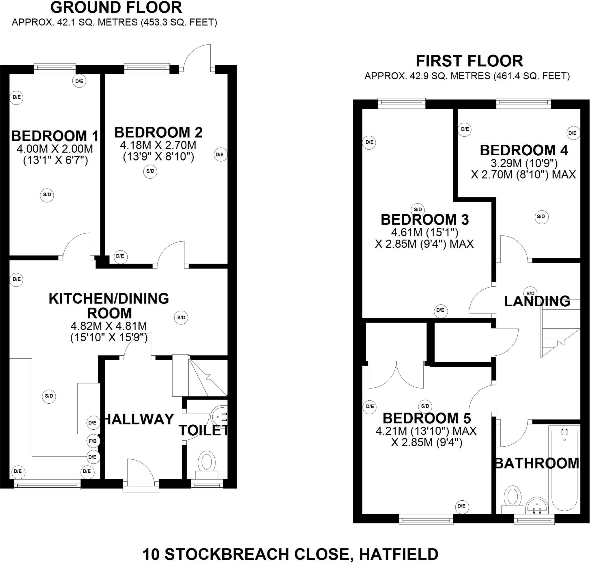 Stockbreach Close, Hatfield, AL10 floorplan