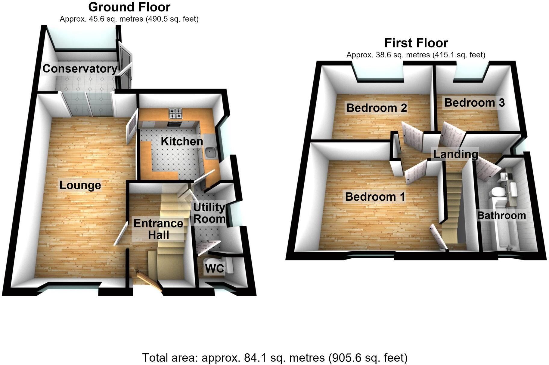 Claerwen, Gelligaer, CF82 floorplan