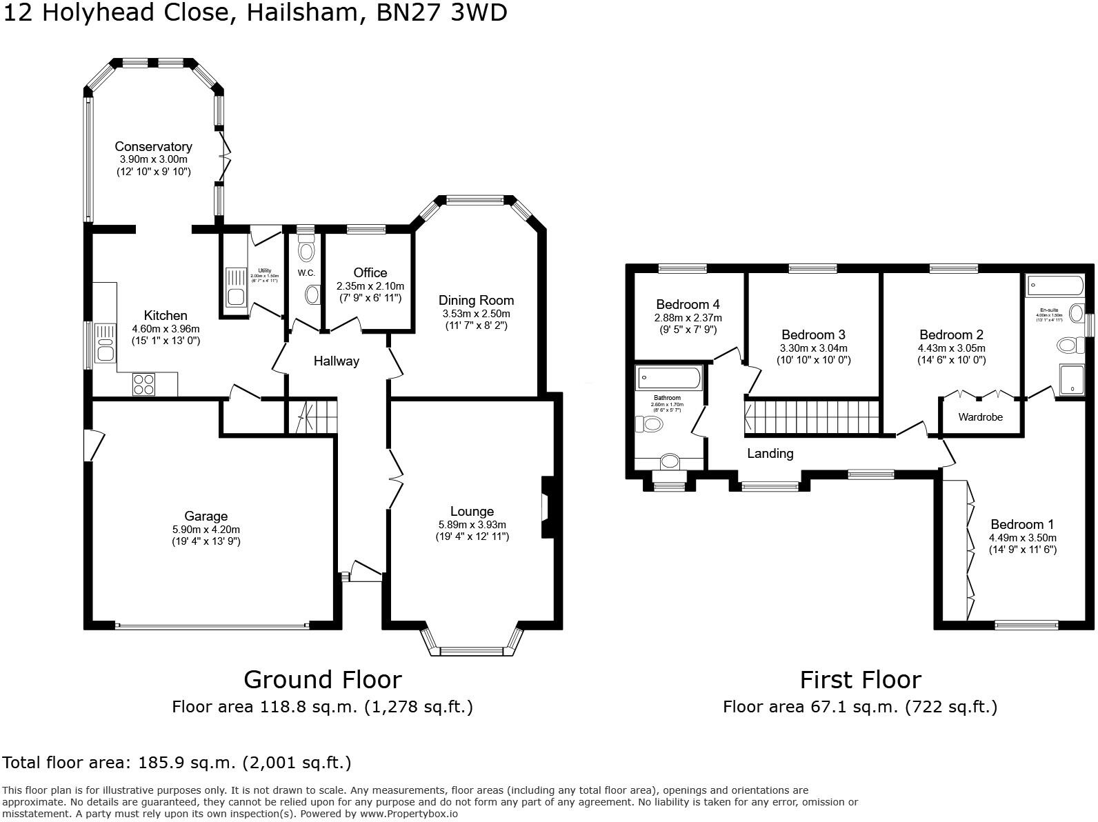 Holyhead Close, Hailsham, East Sussex floorplan