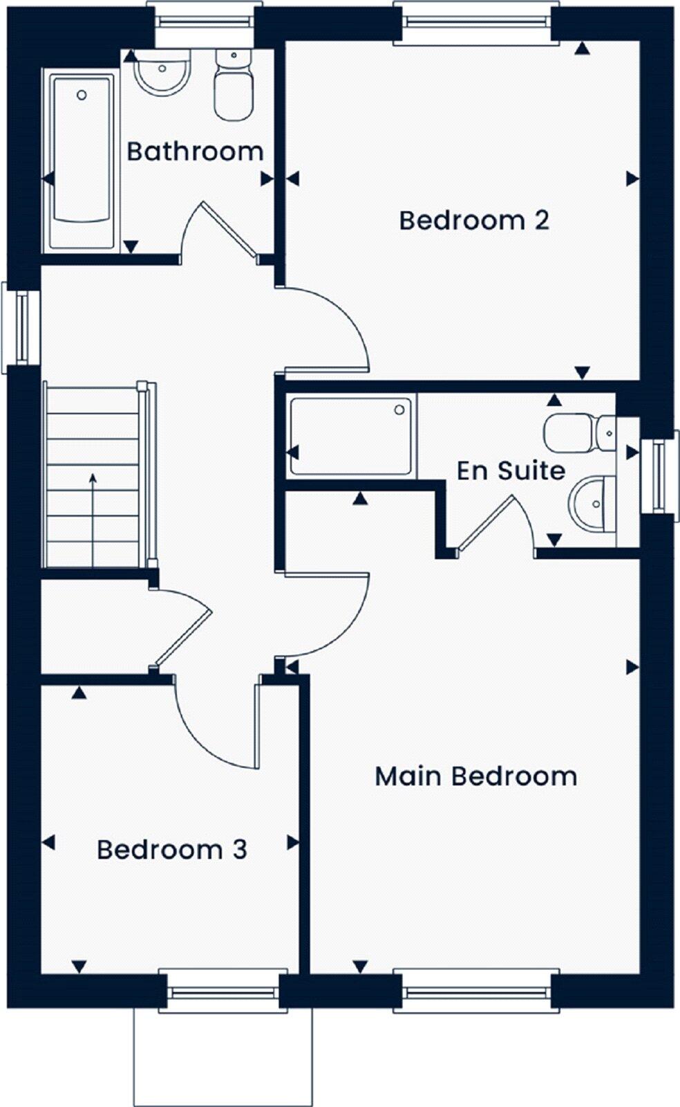 Plot 126 The Melford Cashmere Park, Exeter Road, South Molton, Devon, EX36 floorplan