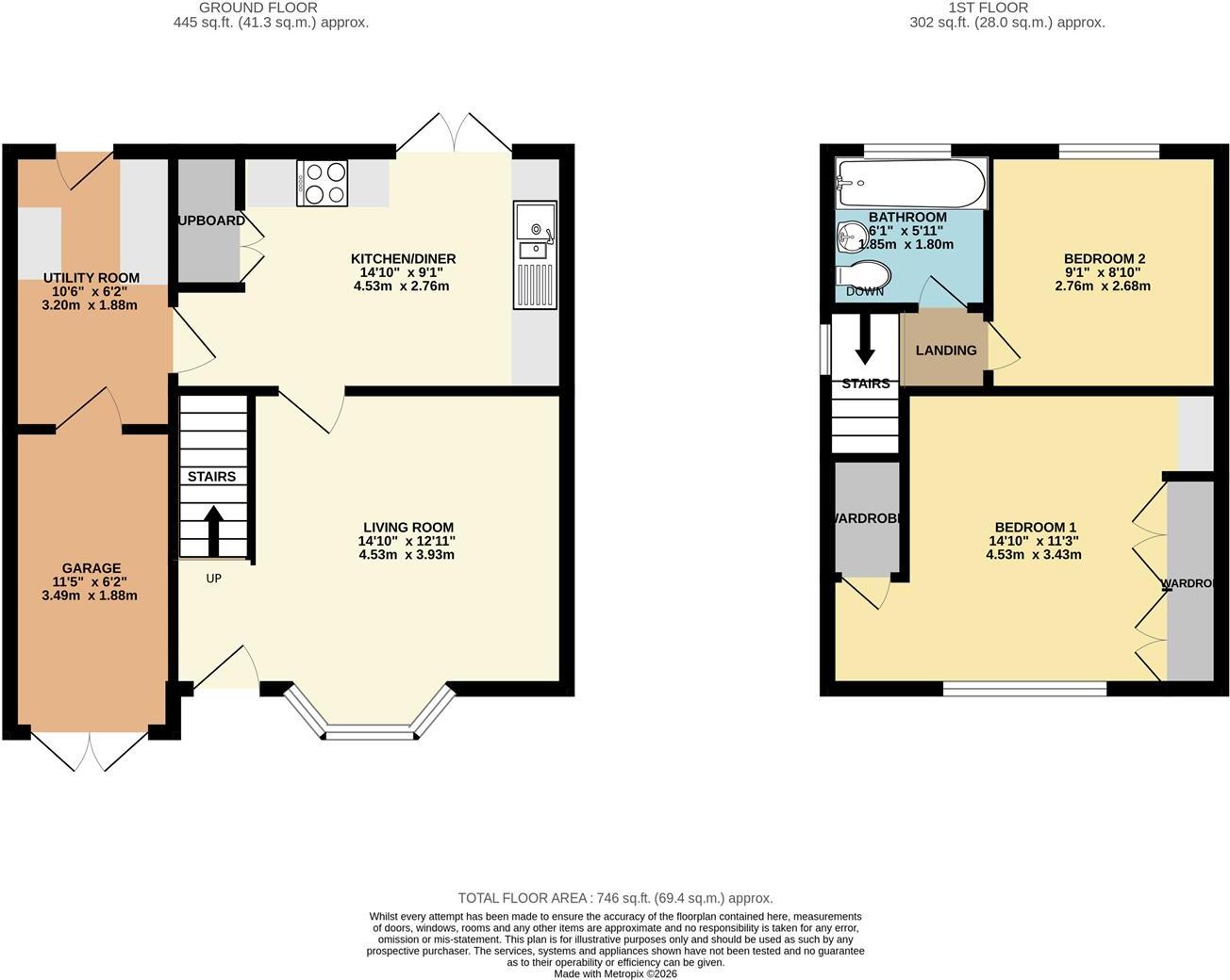 Homefield Road, Bilbrook, Wolverhampton floorplan