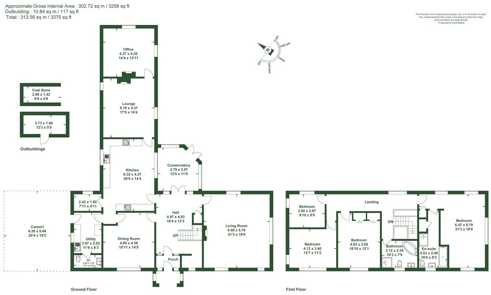 1 Sandy Lane, Out Rawcliffe, Preston, Lancashire floorplan
