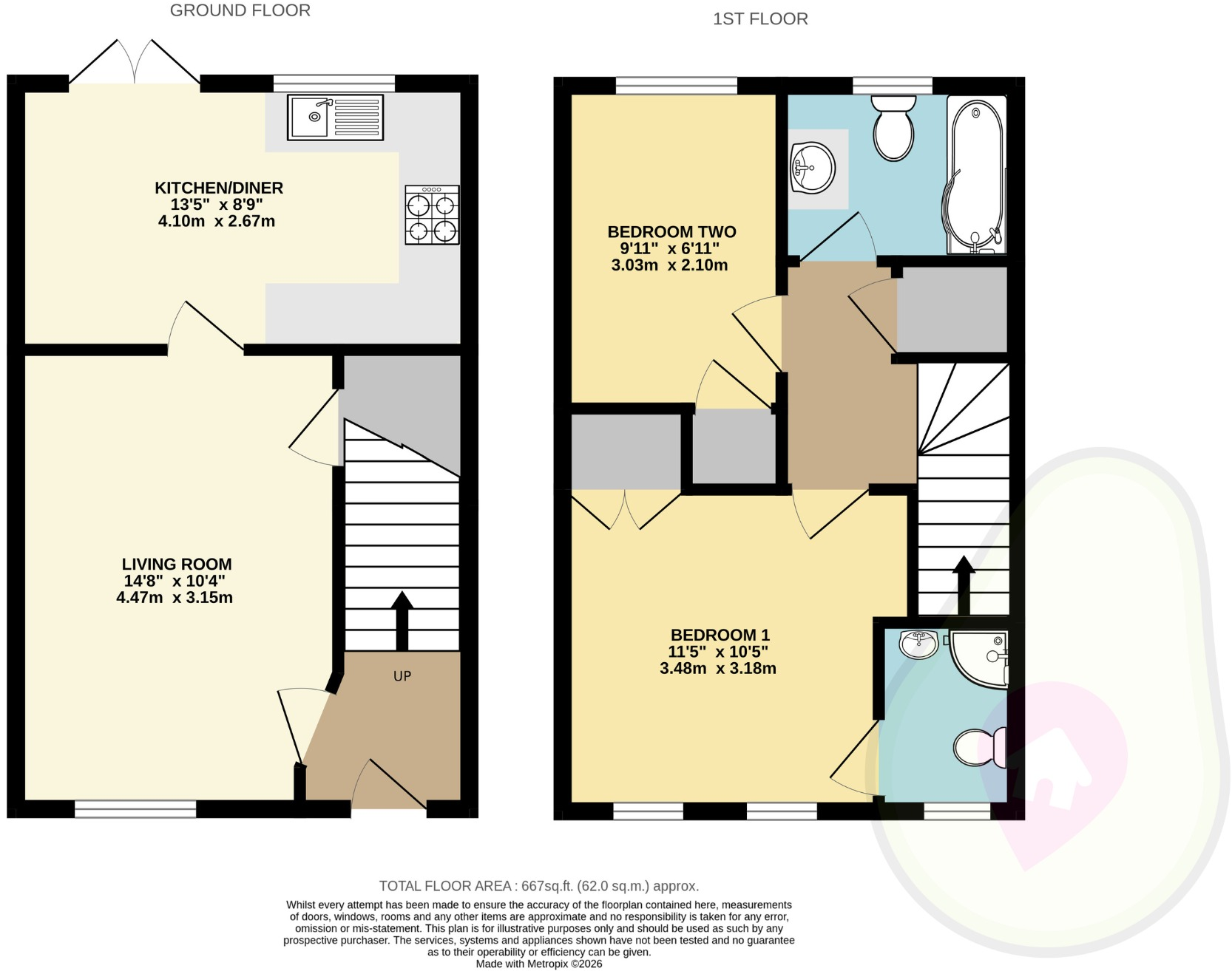 Sen Close, Warfield, Berkshire, RG42 2QB floorplan