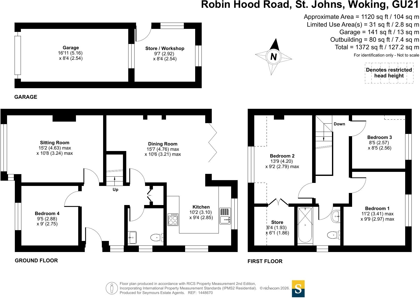 Robin Hood Road, St. Johns, Woking, Surrey, GU21 floorplan