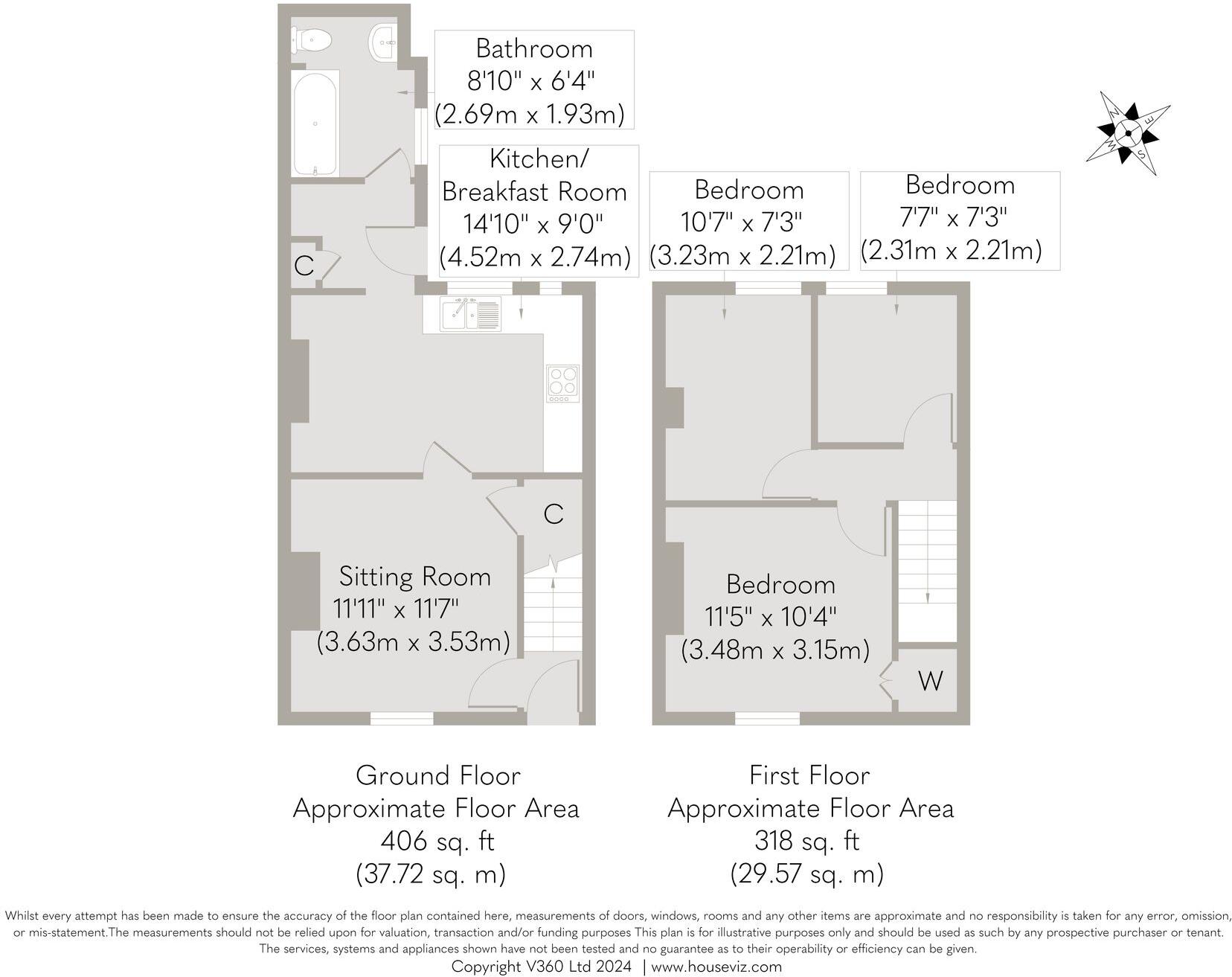 Period Three Bedroom Cottage in Holt floorplan