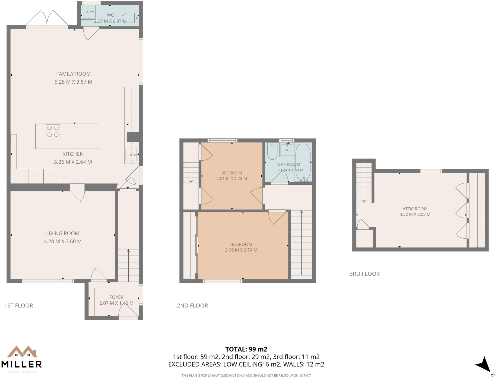 Seaton Terrace, Hamilton, South Lanarkshire, ML3 9EW floorplan