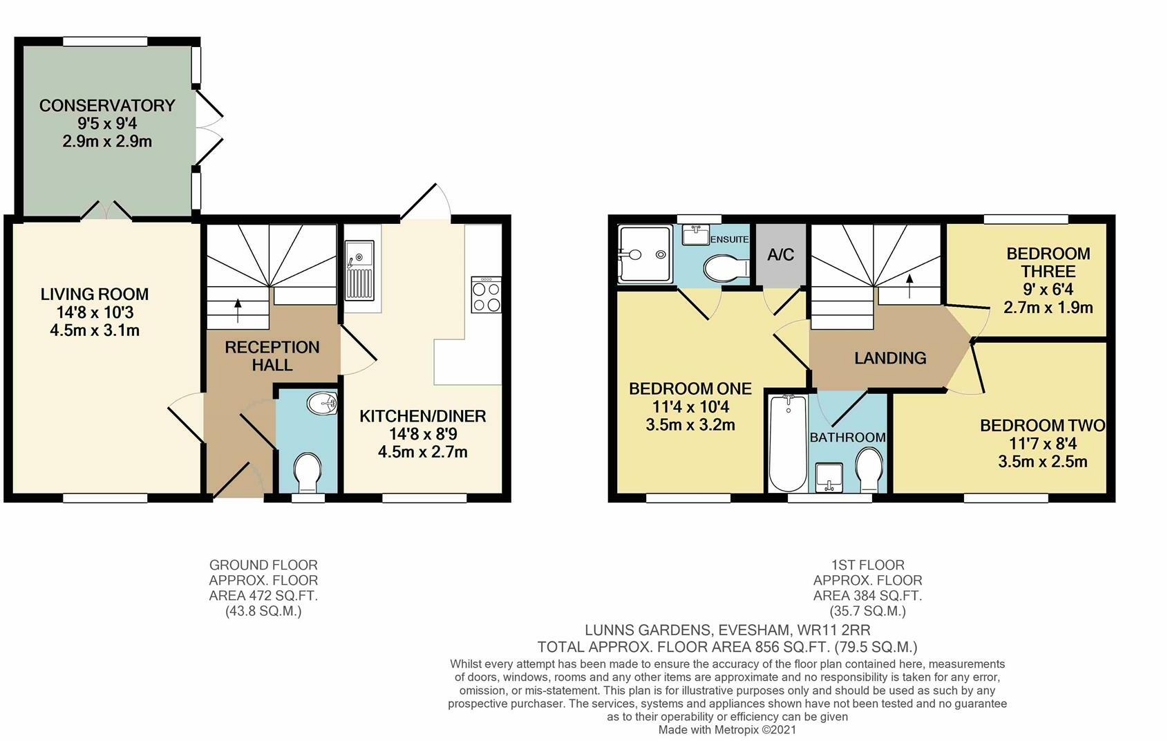 Lunns Gardens Evesham floorplan