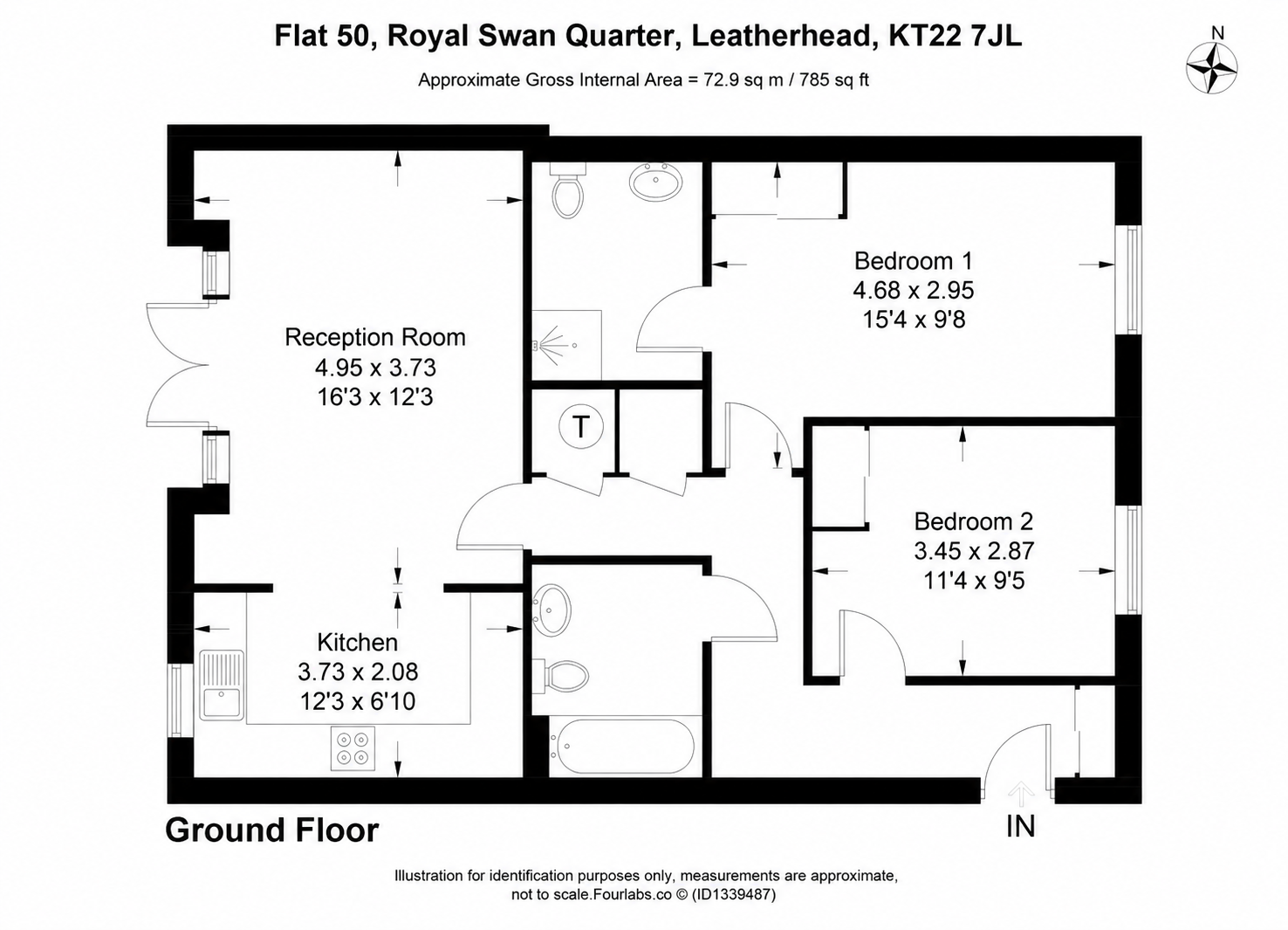 Royal Swan Quarter, Leatherhead, Surrey, KT22 7JL floorplan