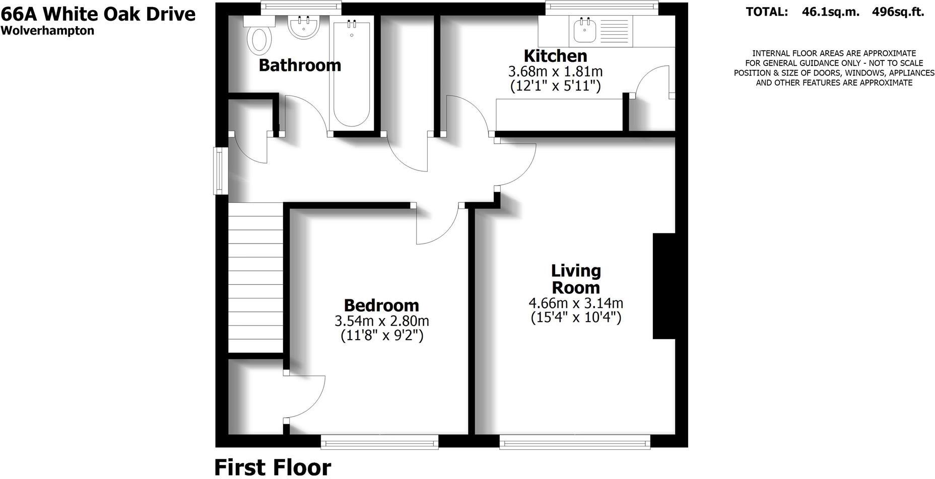 66a White Oak Drive, Finchfield, Wolverhampton, WV3 9AW floorplan