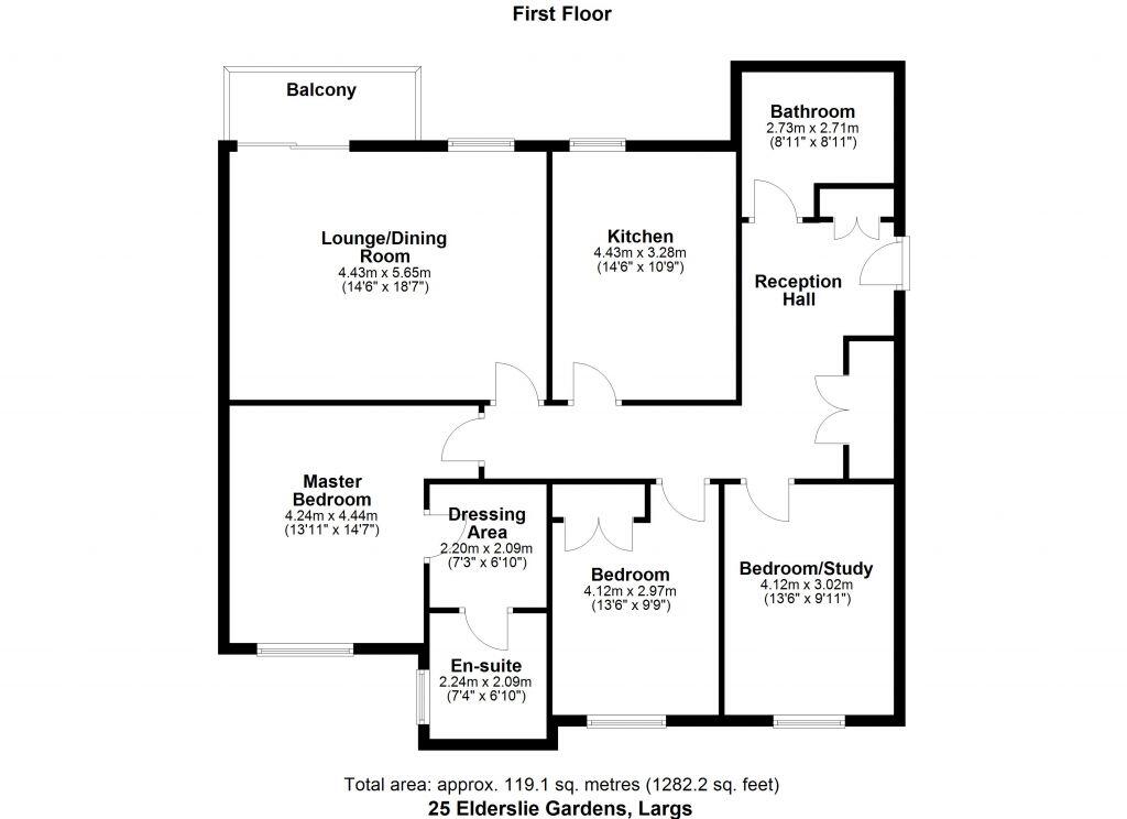25 Elderslie Gardens, Largs, KA30 8FD floorplan