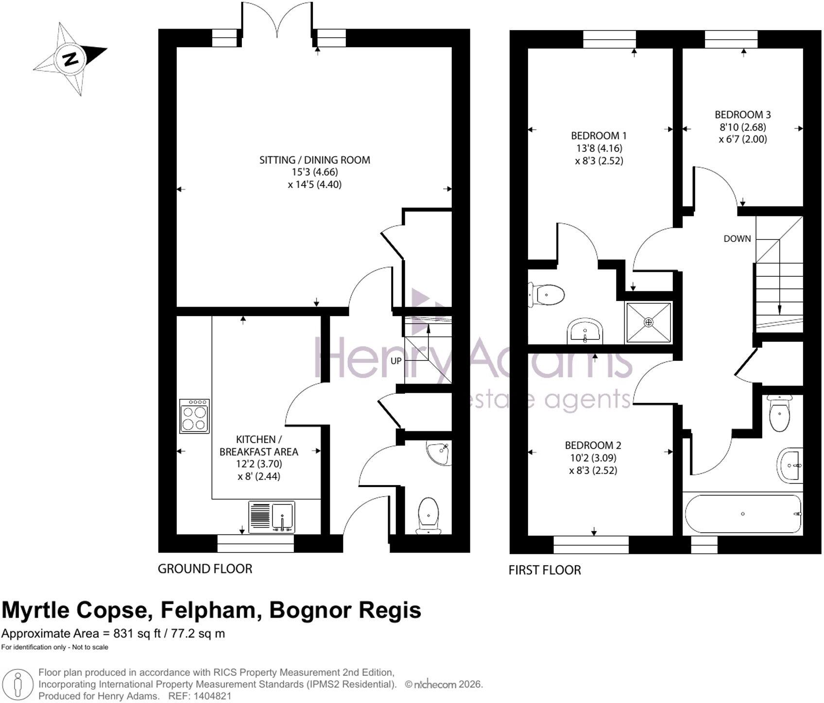 Myrtle Copse, Felpham, PO22 floorplan