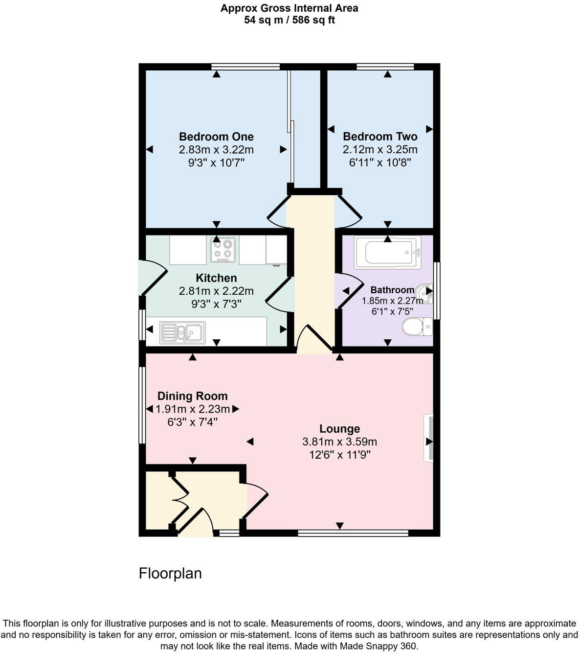 55 Ashly Court, St Asaph, Denbighshire LL17 0PL floorplan
