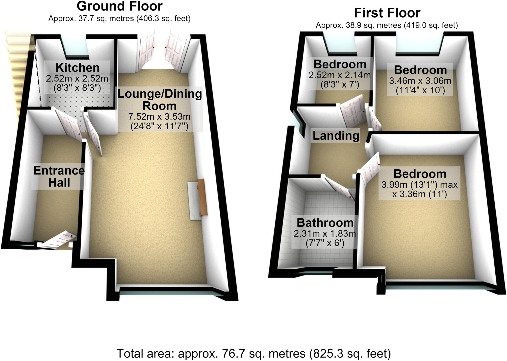 Bentley Avenue, Middleton, Manchester, Greater Manchester, M24 floorplan