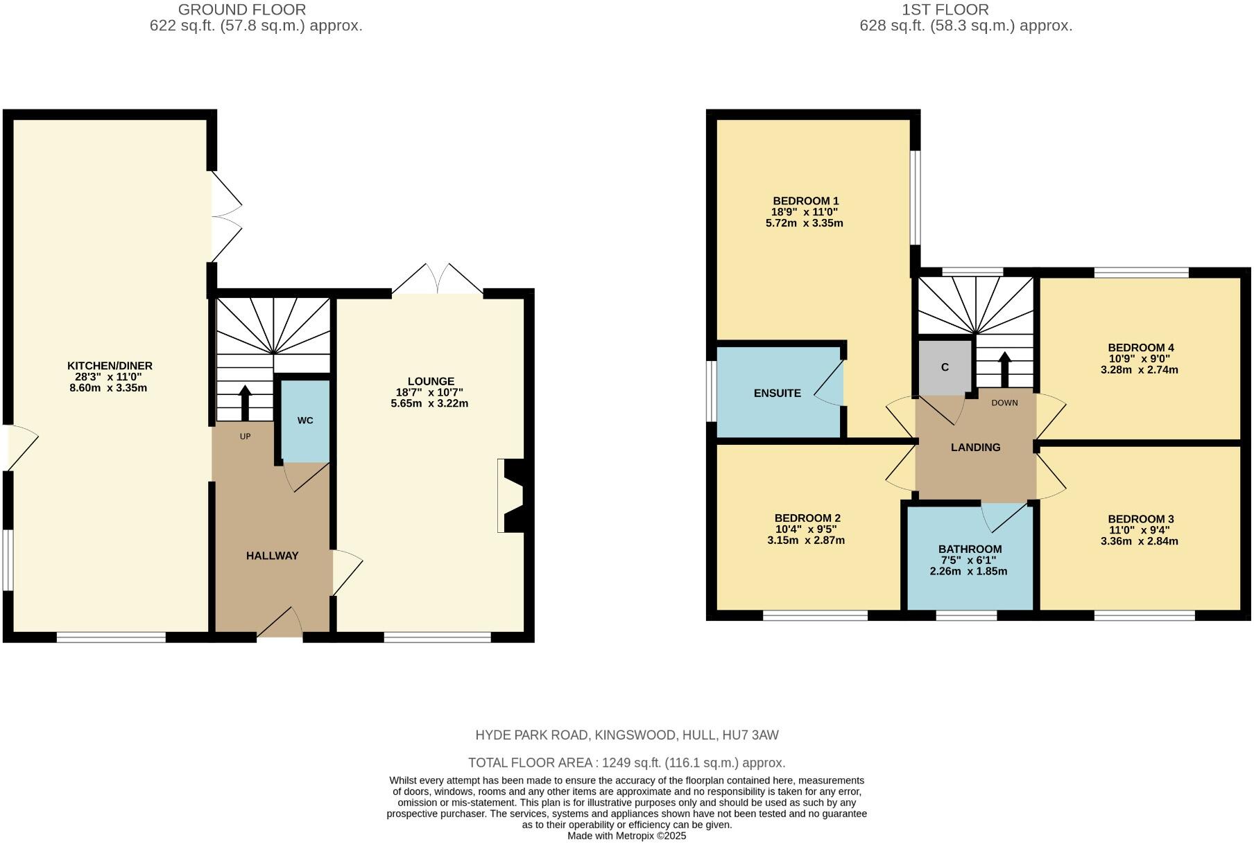 Hyde Park Road, Kingswood, Hull, HU7 3AW floorplan