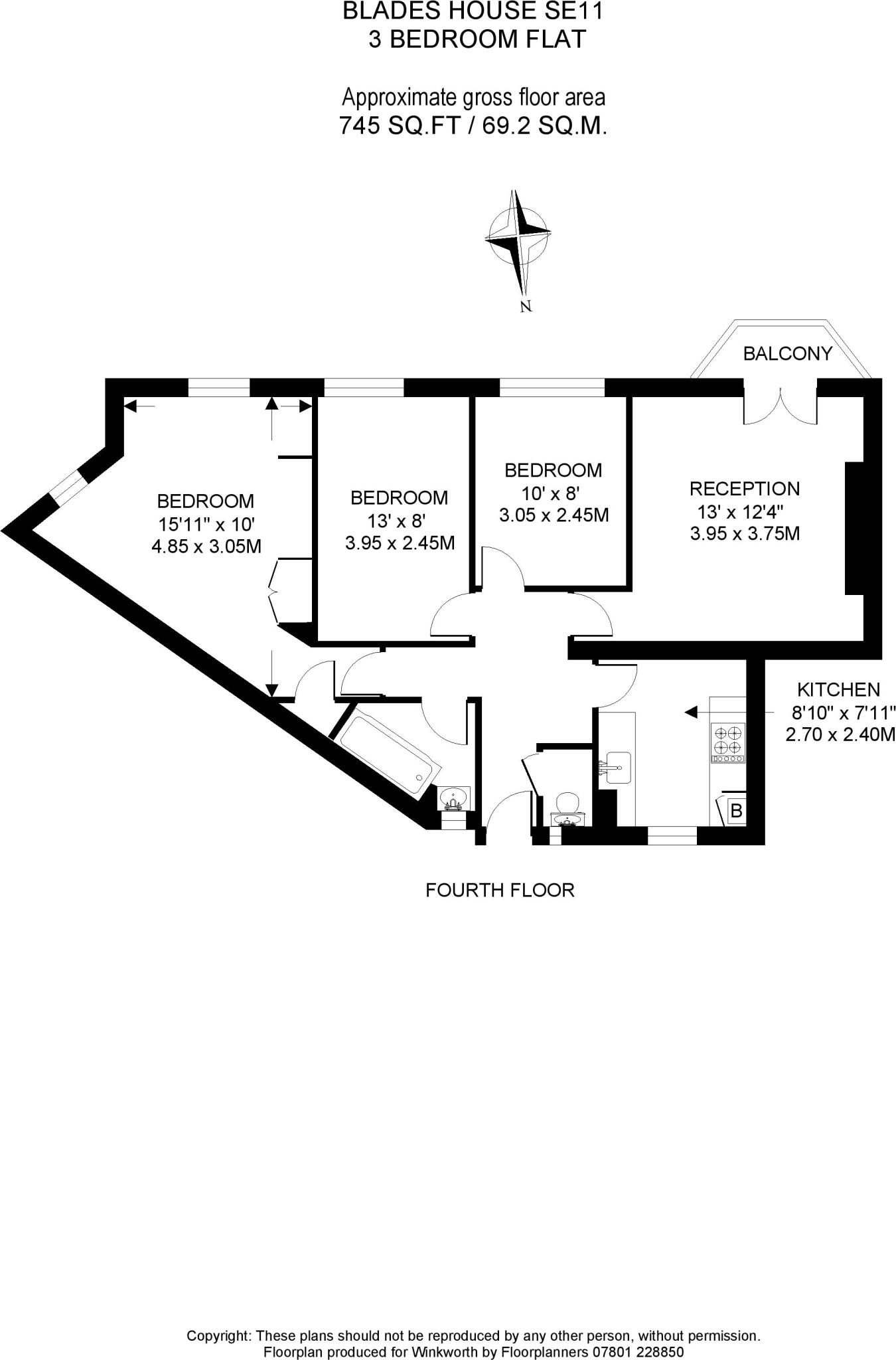 Kennington Oval, London, SE11 floorplan