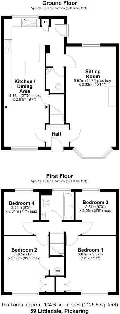 59, Littledale, Pickering, YO18 floorplan