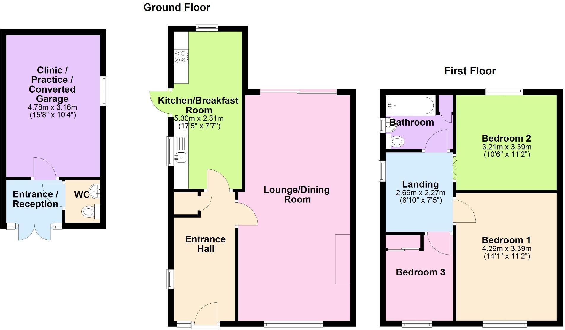 Allan Avenue, Stanground, Peterborough, Cambridgeshire, PE2 floorplan