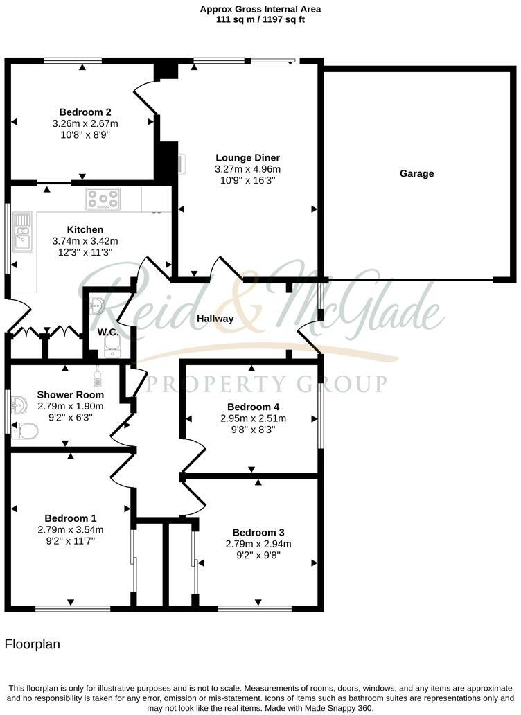 Lawnt Y Pentre, Flint floorplan