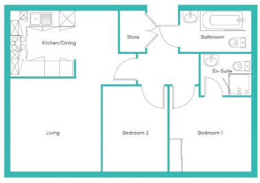 Hawksview Apartments, Warrington, WA1 floorplan
