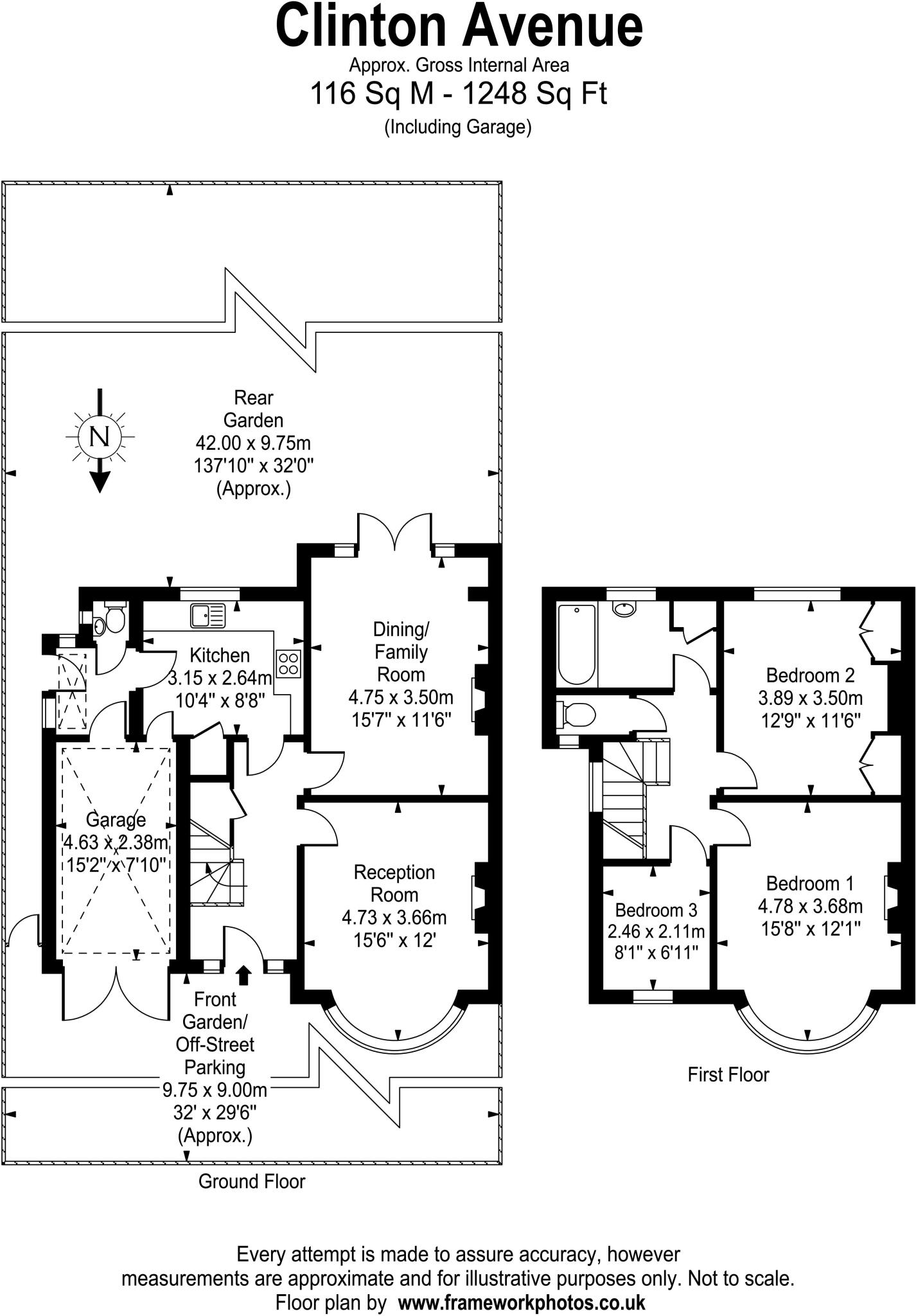 Clinton Avenue, East Molesey floorplan