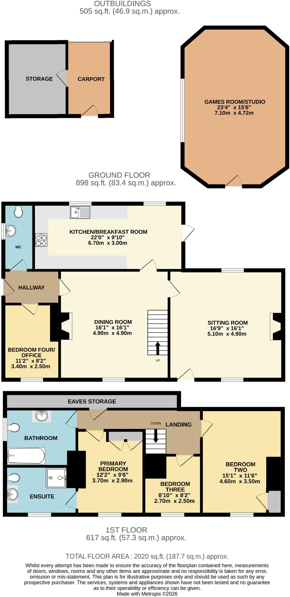 Kenninghall Road, Garboldisham, Diss, Norfolk, IP22 floorplan