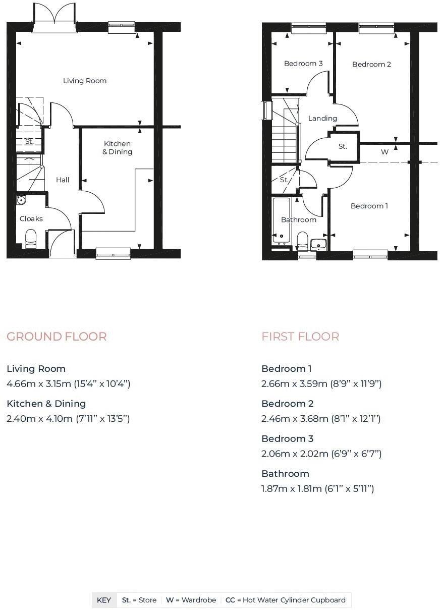 Plot 39 Guinevere Park, Oswestry floorplan