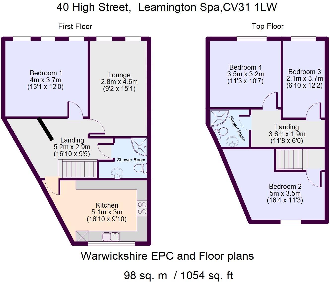 Flat, 40 High Street, CV31 1LW floorplan