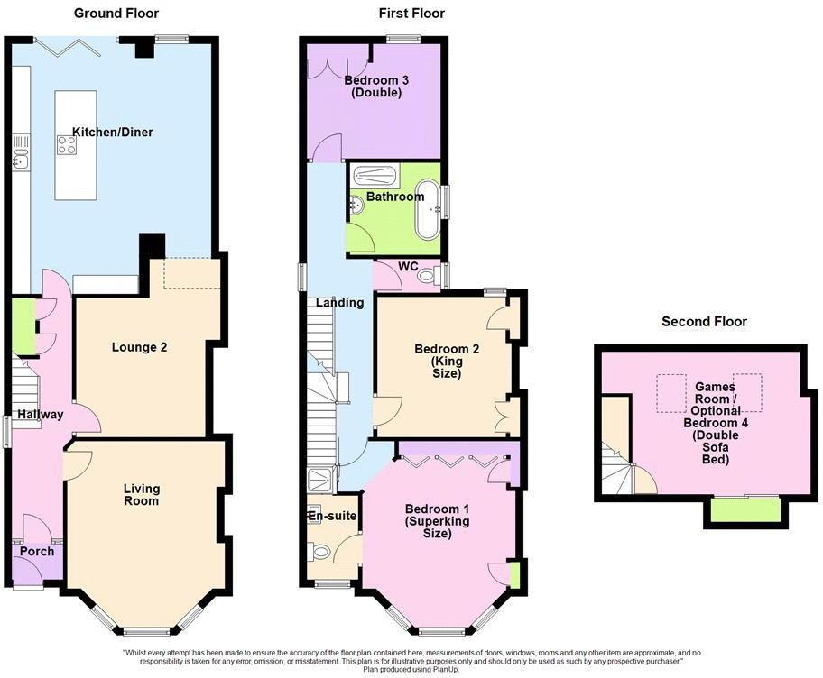 Golf Open 2026 - Mill Lane, Churchtown - Sleeps Up To 8 floorplan