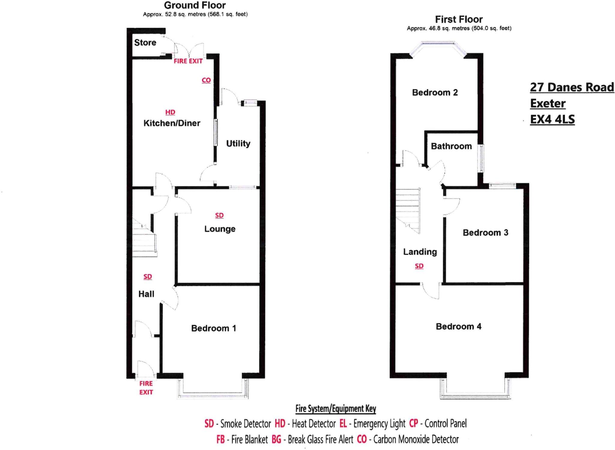 Danes Road, Exeter floorplan