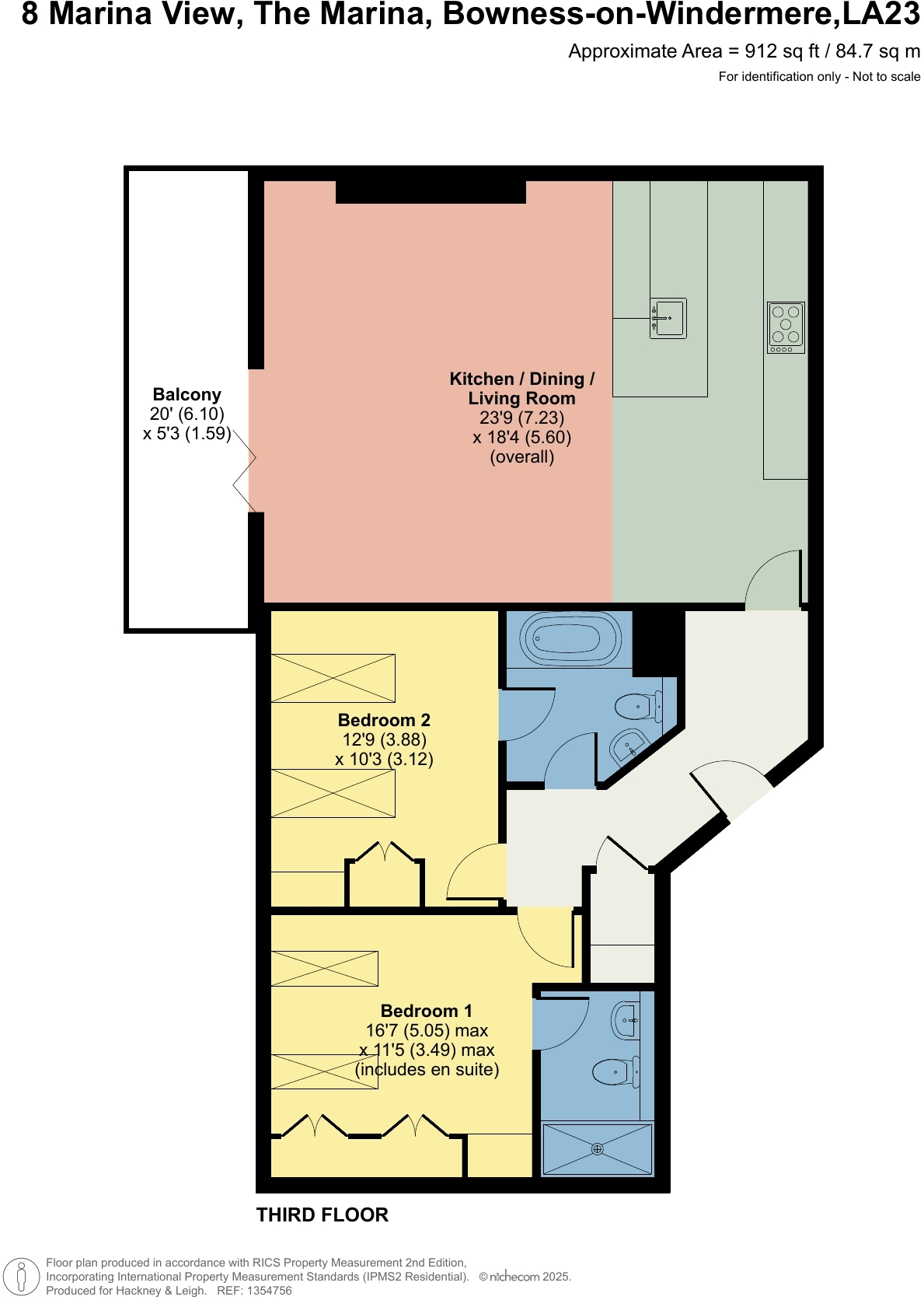 8 Marina View, Bowness-on-Windermere, LA23 3JQ floorplan
