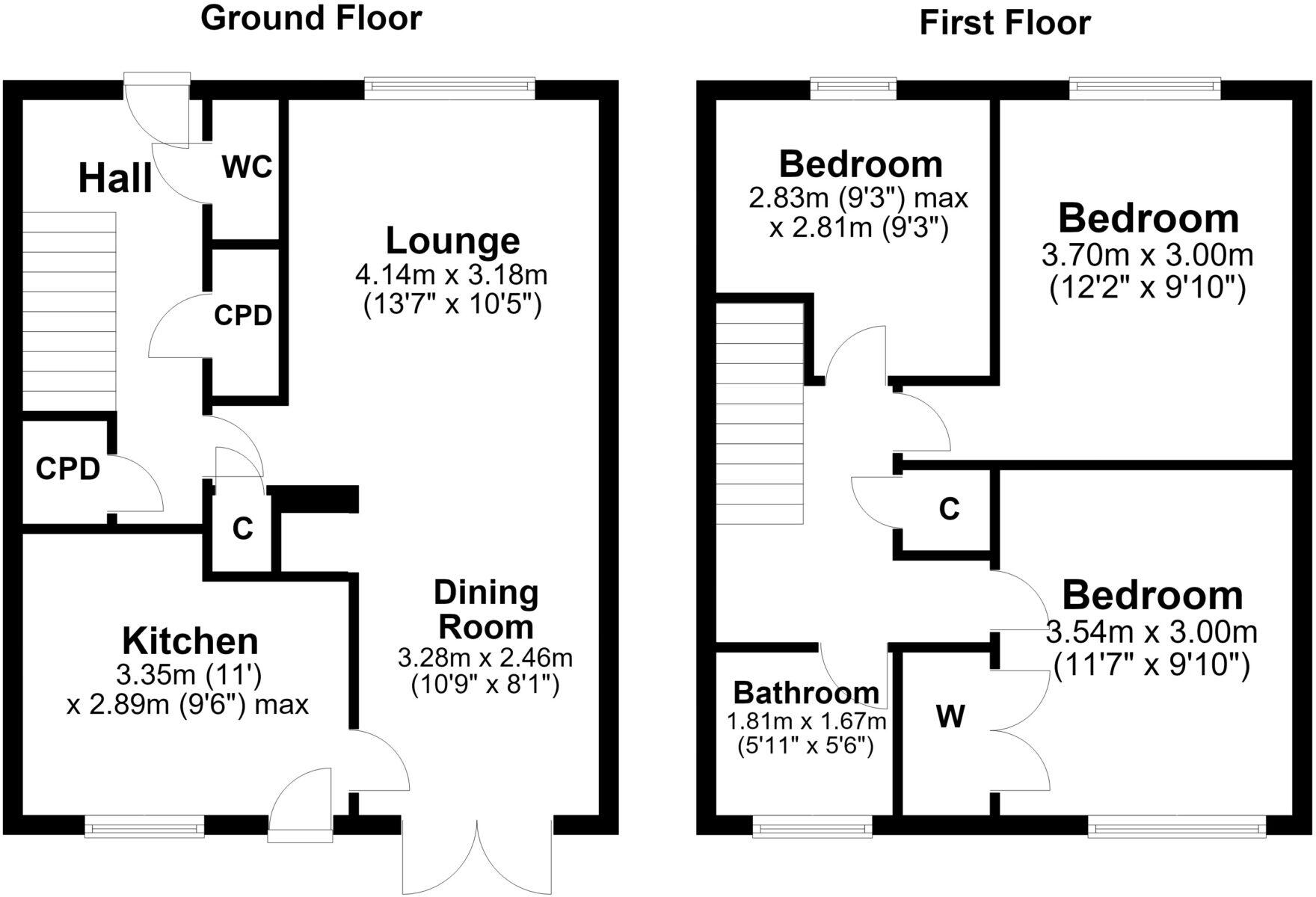 21 Marigold Square, Ayr, KA7 3YH floorplan