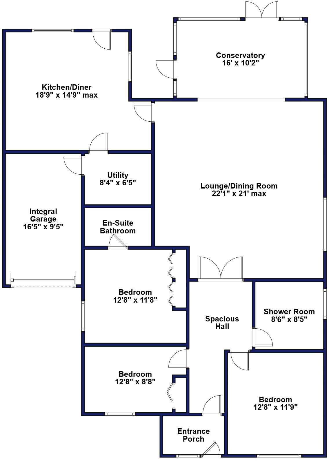 Denewood Copse, West Moors, Ferndown, Dorset floorplan