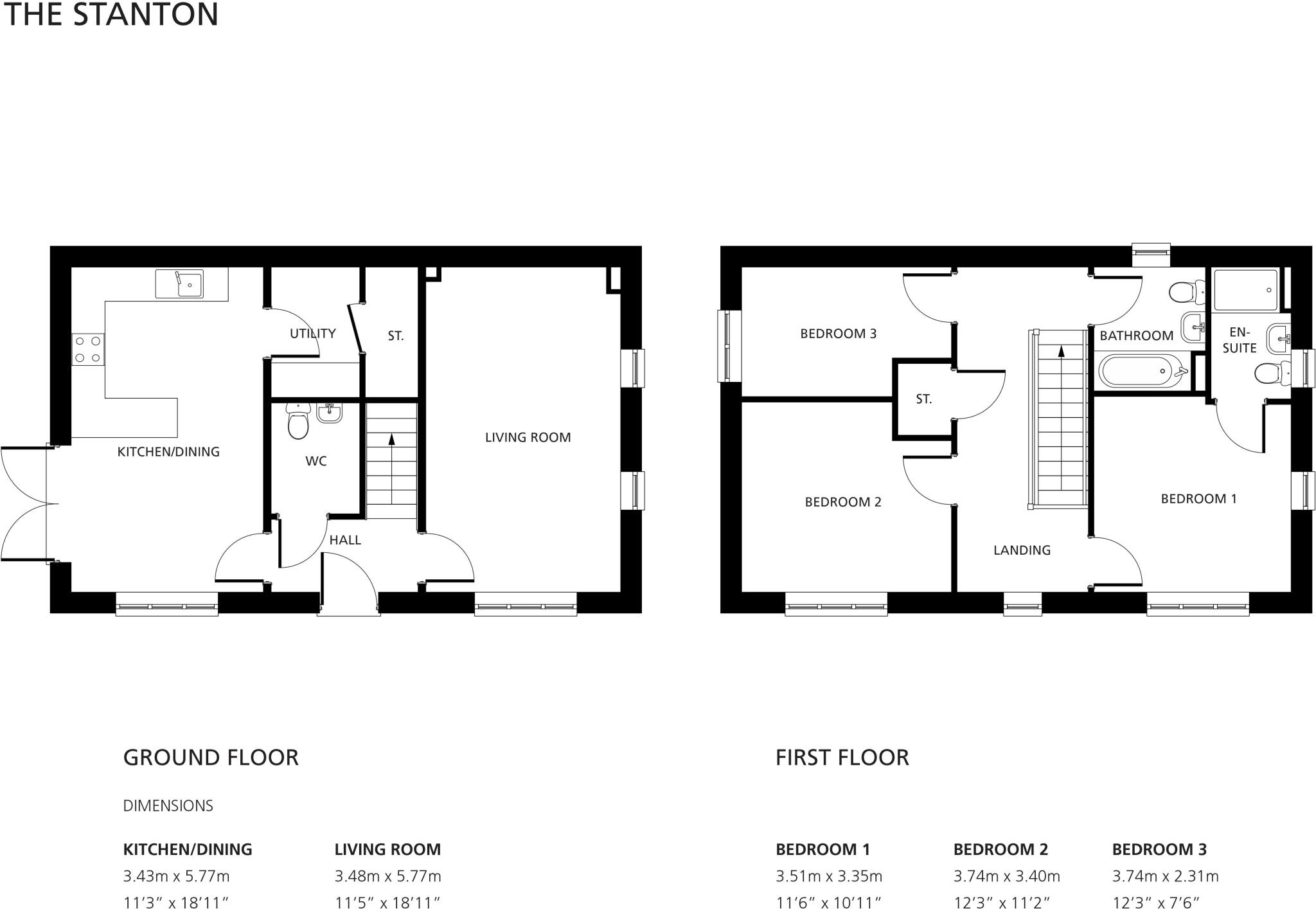 Plot 113, Sorrel Lane, Wixams, Bedfordshire, Wixams, Bedfordshire, Bedfordshire, MK45 3XH floorplan